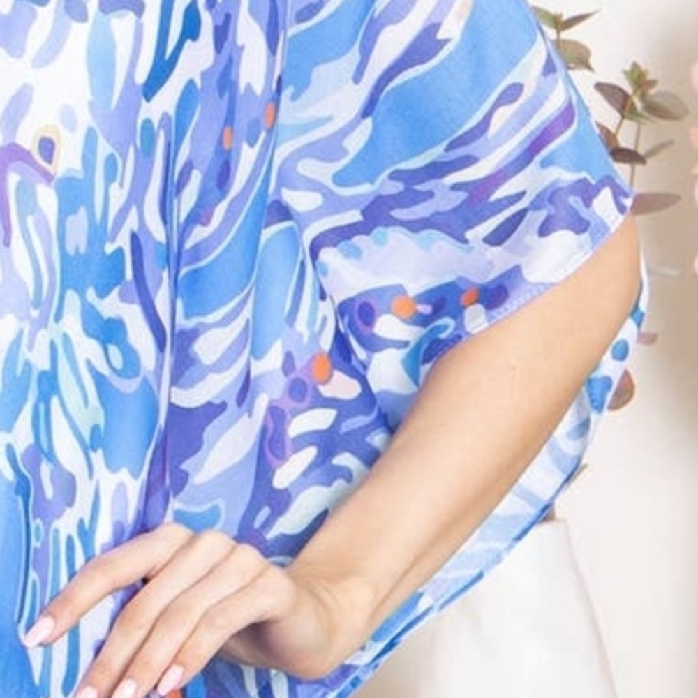 Riah | Blue & Purple Kimono with Tassels - Picture 7 of 9